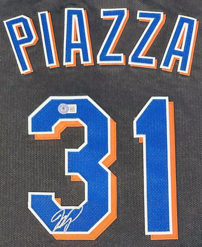 Mike Piazza Signed New York Mets Jersey Mitchell & Ness Cooperstown +Beckett COA - Image 3 of 4