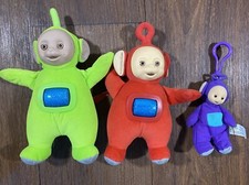 VTG Teletubbies Plush Eden  1998 Burger King Key Chain Po Dipsy Tinky Winky LOT