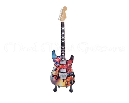 Miniature Guitar IRON MAIDEN with stand + PHOTO 6X8. - Picture 3 of 4