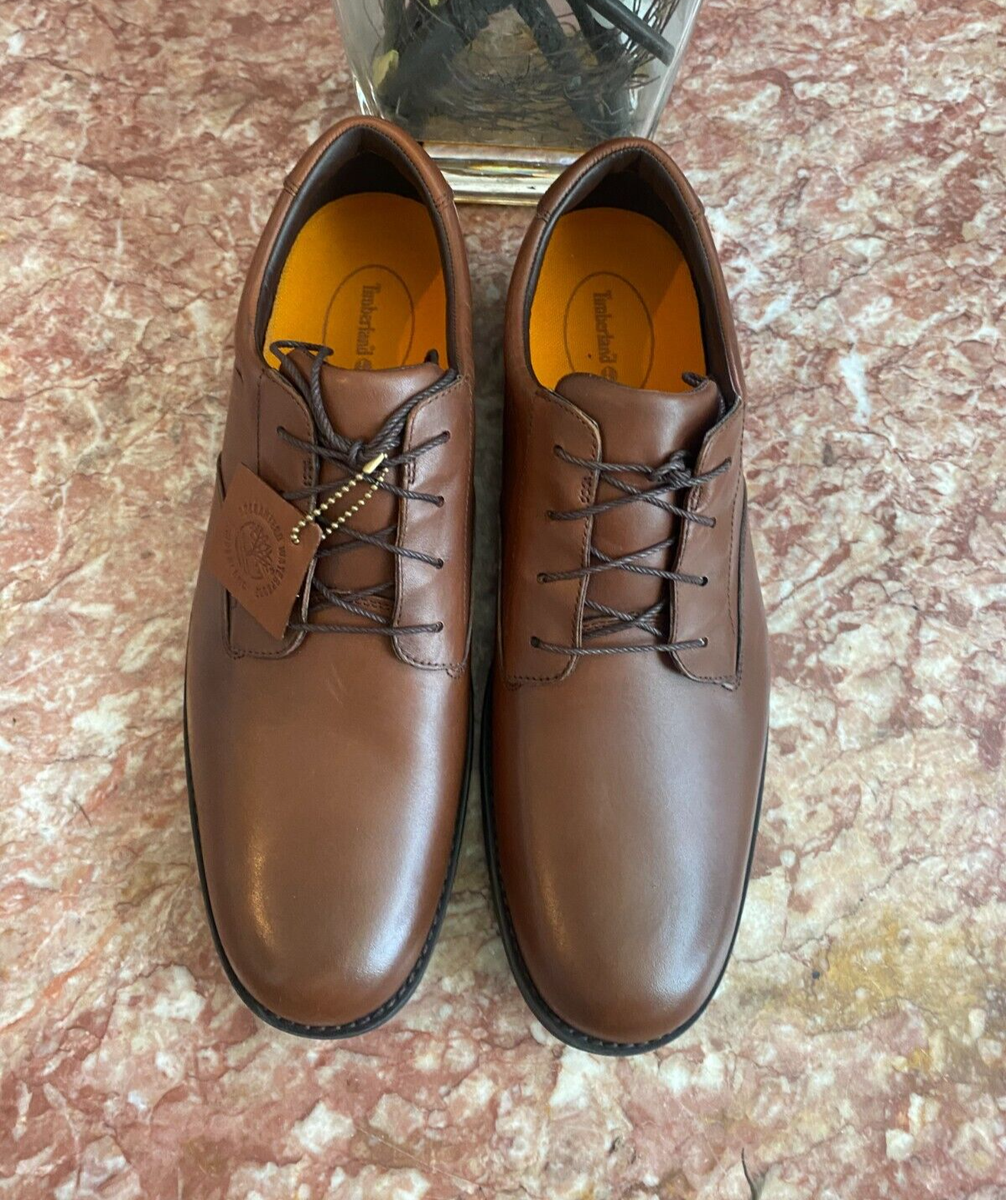 New Timberland Men's waterproof Brown Leather Oxford Shoes New Timberland Men's waterproof Brown Leather Oxford Shoes