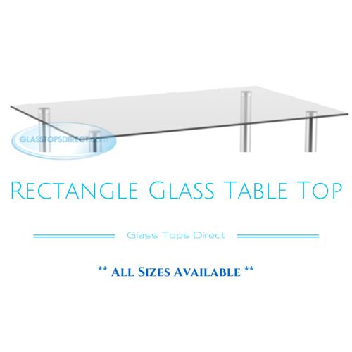 14" x 48" Inch Clear Glass Table Top 1/2" thick Bevel Edge by