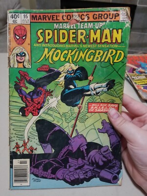 MARVEL TEAM-UP #95 (1980)- 1ST APPEARANCE OF MOCKINGBIRD- SPIDER-MAN APP- F