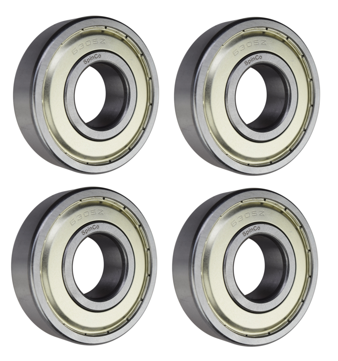 4 Pack) 6305-ZZ, 6305-2Z, 305SS Shielded Radial Ball Bearing