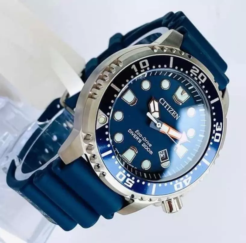 Citizen eco drive bn015109l promaster diver with blue pu band new arrivals