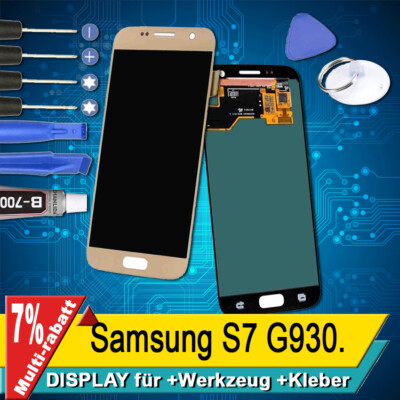 Display Für Samsung S7 G930 Komplettes Bildschirm Lcd Touch OLED Gold +