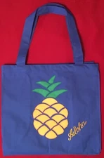 Large Aloha Hawaii Pineapple Canvas Tote Bag