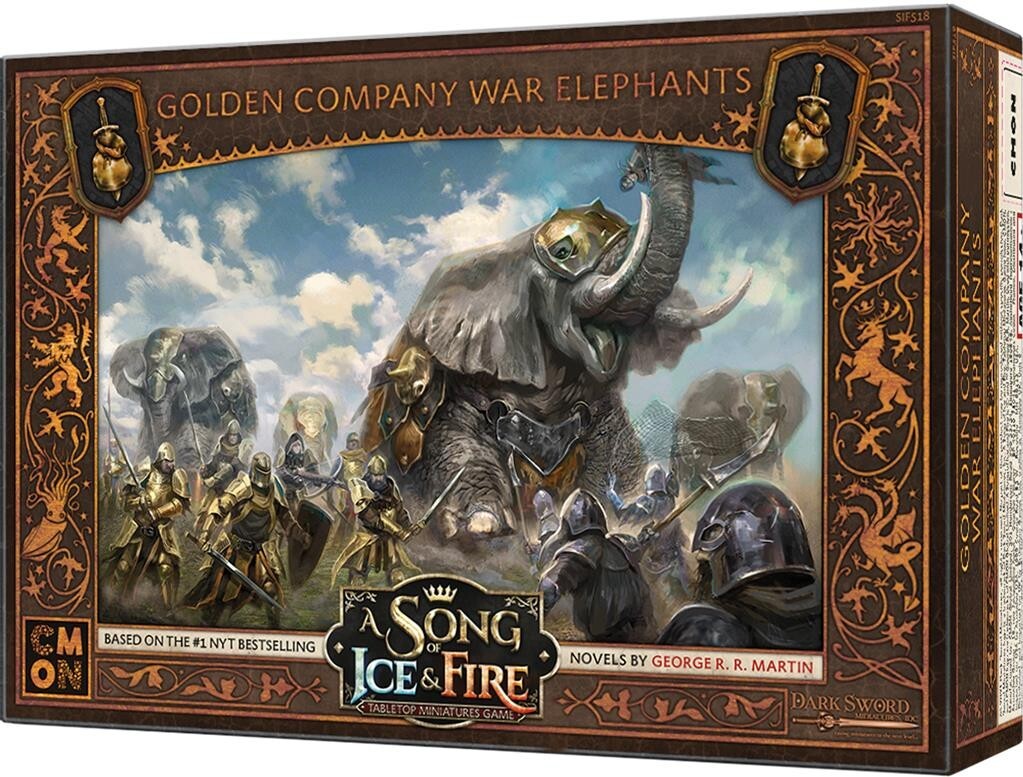 Trône de Fer Golden Company War Elephants avec extension de cartes multilingues VF GB DE ES