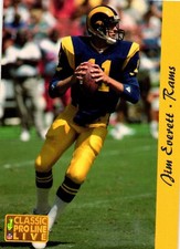 Jim Everett Los Angeles Rams #139 Classic Pro Line Live 1993 NFL Card