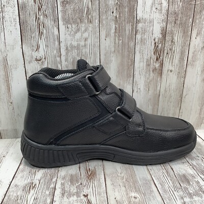 Orthofeet 581 Glacier Gorge Black Leather Hook & Loop Boots  display picture 2