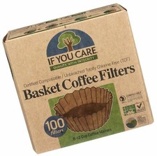 If You Care Unbleached Coffee Filters Basket, 8 inch, 100 ct