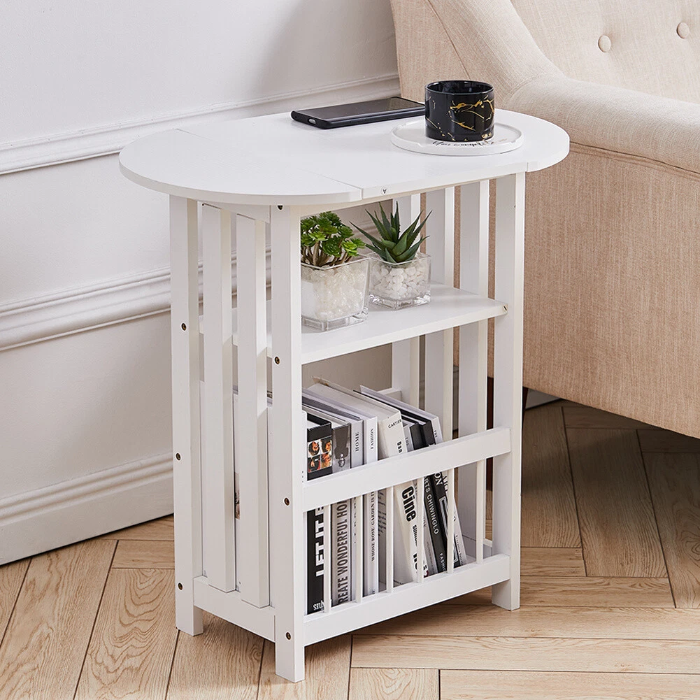 White magazine rack table online