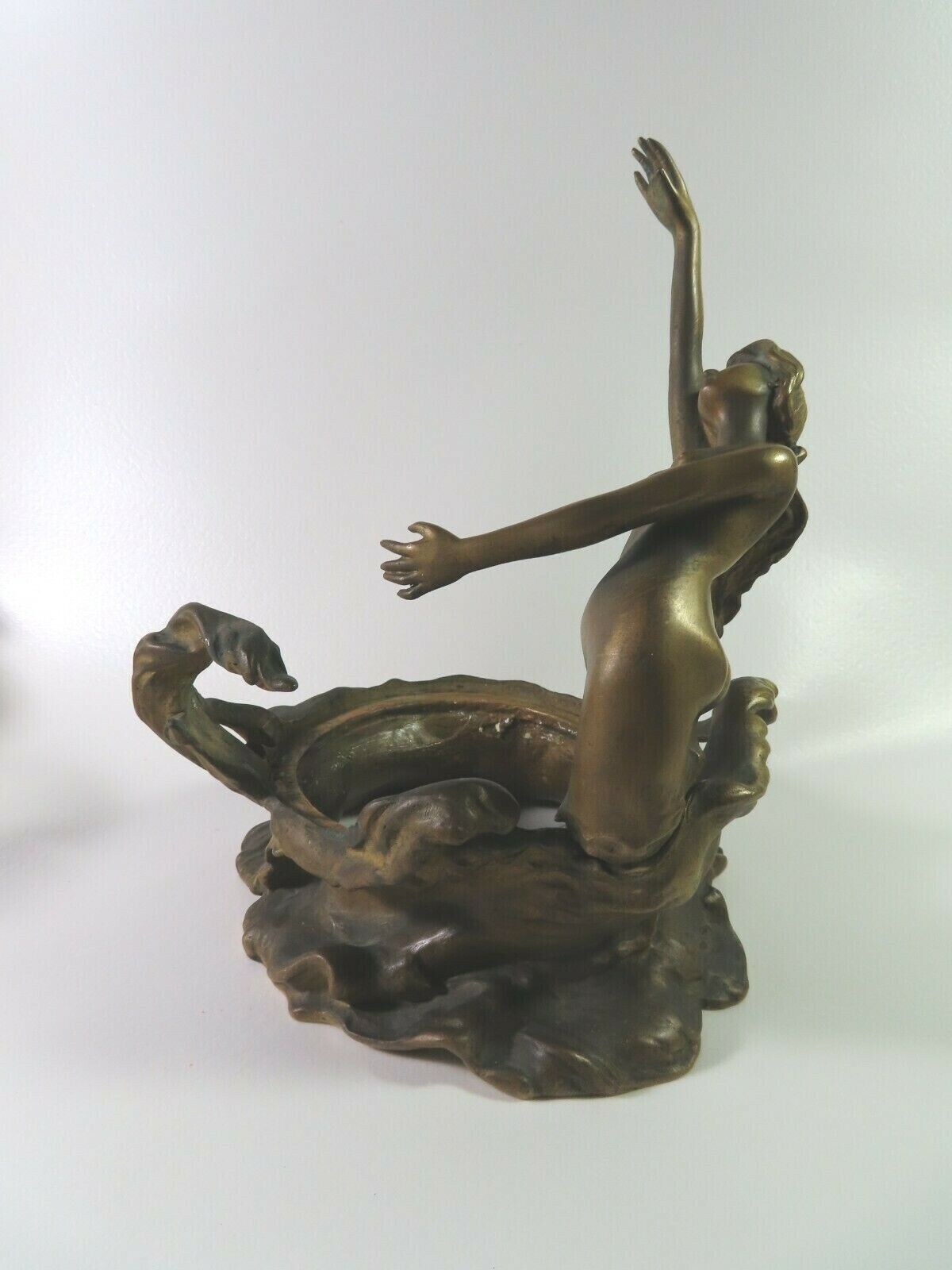 Antique Louchet Bronze Mermaid Embellishment For "Parts And Repair"