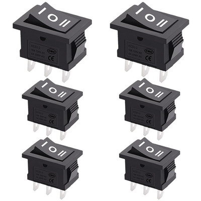 6Pcs 12V Rocker Switch On/Off/On 3 Pin 3 Position Car Auto Boat Rocker Toggle Sw