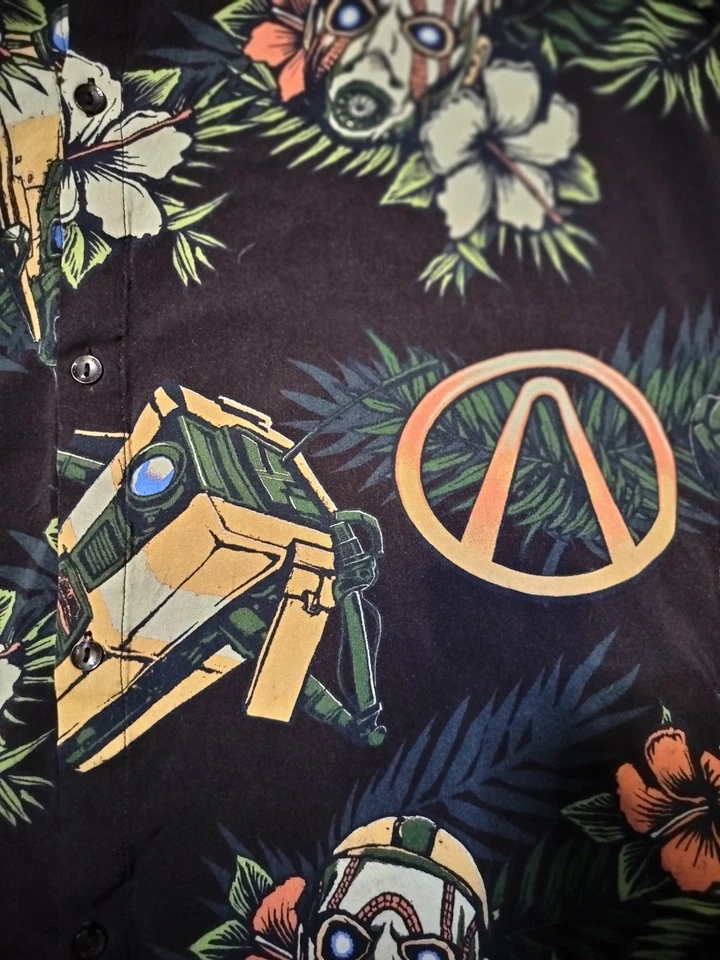 Borderlands Masculino Manga Curta Botão Tamanho M We Love Fine - Imagem 4 de 4