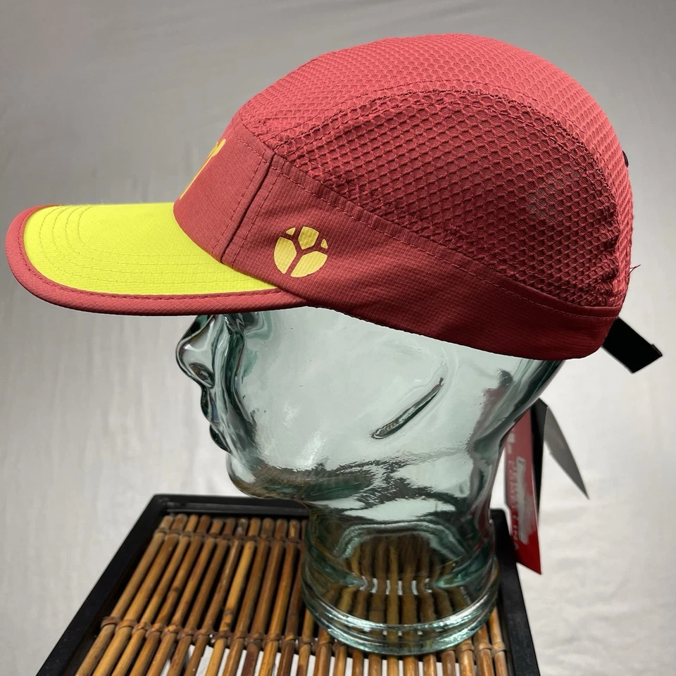 Gorra Fractel para hombre correa ajustable trasera 5 paneles correr trotar rendimiento Foto 4 de 4