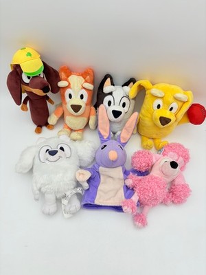 Bluey Friends Plush Lot Socks Snowball Coco Snickers Lucky Muffin 7 PCS