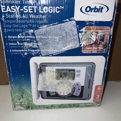 Orbit Swing Panel Sprinkler System Timer Green 4-Station 57894
