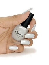 Khloris Pastel Nail Enamel Snow PS34, White Color Pack Of 12ml