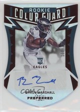 2016 Panini Preferred Rookie Color Guard 150/199 Byron Marshall #282 Auto 1k5