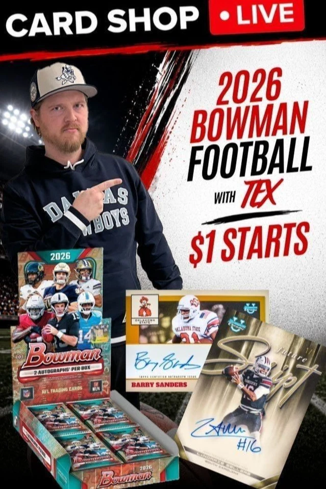 $1 Starts 2026 Bowman Football With Tex!