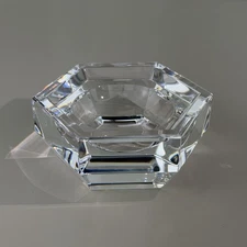 Vintage Baccarat 6 Sided Hexagonal Crystal Dish / Ashtray / Salt Cellar 3"