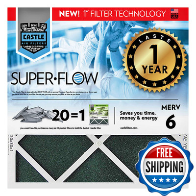 Castle Air Filters Castle Filters One-Year Hvac Furnace Filter Merv 6 14 X 24 X