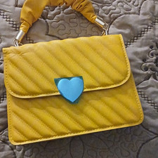 Women s Green Quilted Small Top Handle Bag Magnetic Closure Heart, Strap