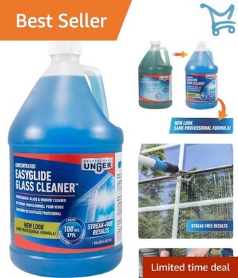 Glass Cleaner Concentrate 1 Gal Streak-Free Ammonia-Free Multi-Purpose Safe f...