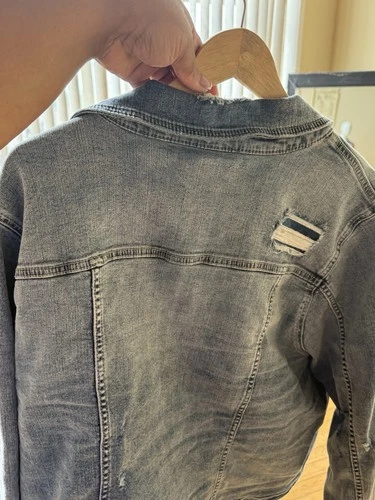 Torrid Blue Denim Jacket Big & Tall 3XL Button Front Pockets Short Length image 4