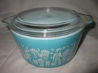Vintage Pyrex Amish Butterprint 473 1 Qt Turquoise Casserole Dish With Lid