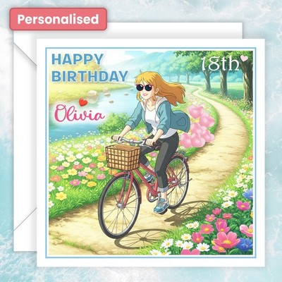 Personalisierte HAPPY BIRTHDAY KARTE Freundin Tochter Enkelin Schwester Geschenk*
