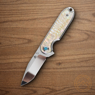 QSP Knife Nebula Folding Knife 3'' 14C28N Steel Blade Mother Of Pearl Handle