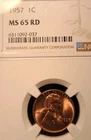 1957 Lincoln Cent NGC MS 65 RD