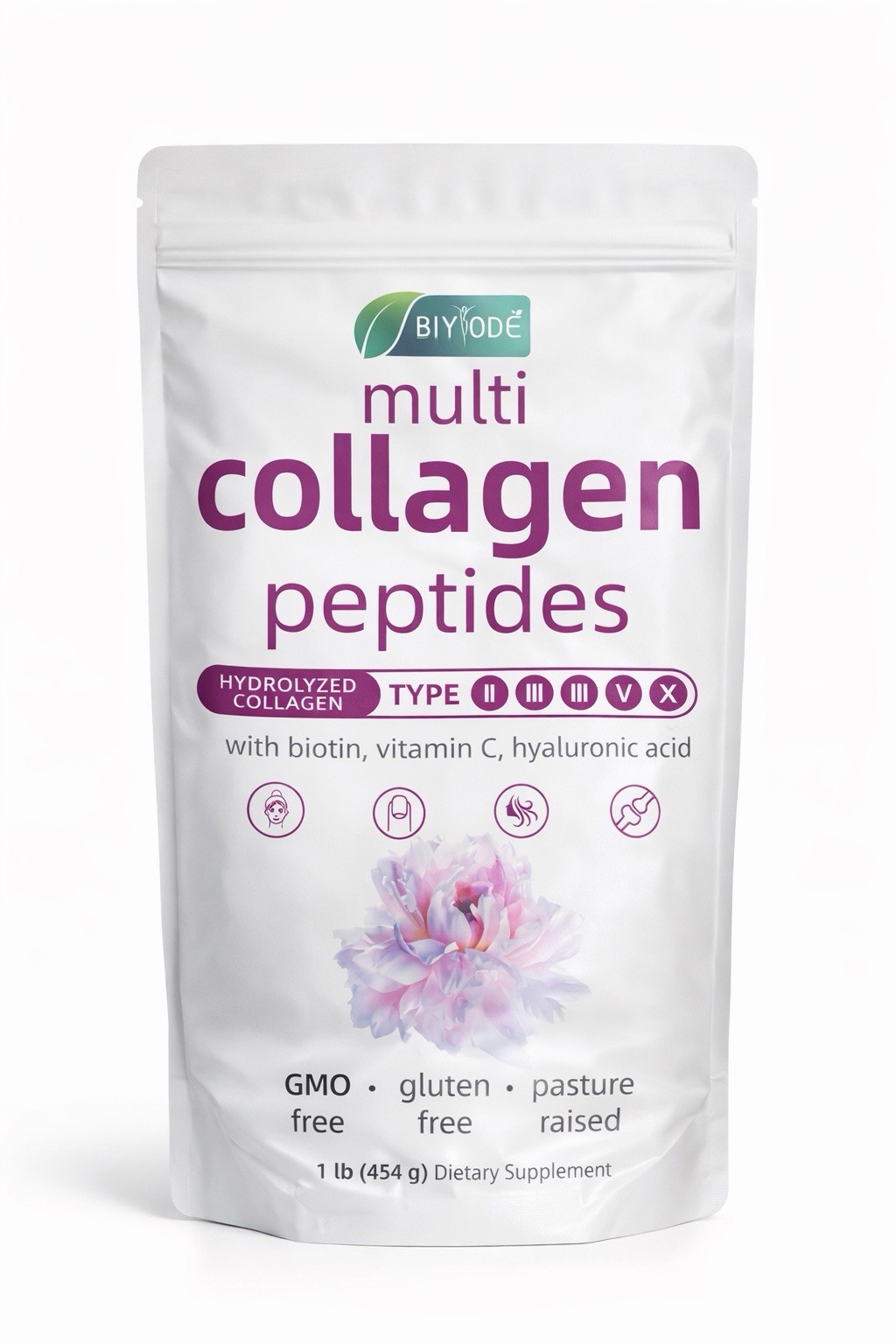 Multi Collagen Peptides à la vitamine C et biotine sans gluten pot de 454g
