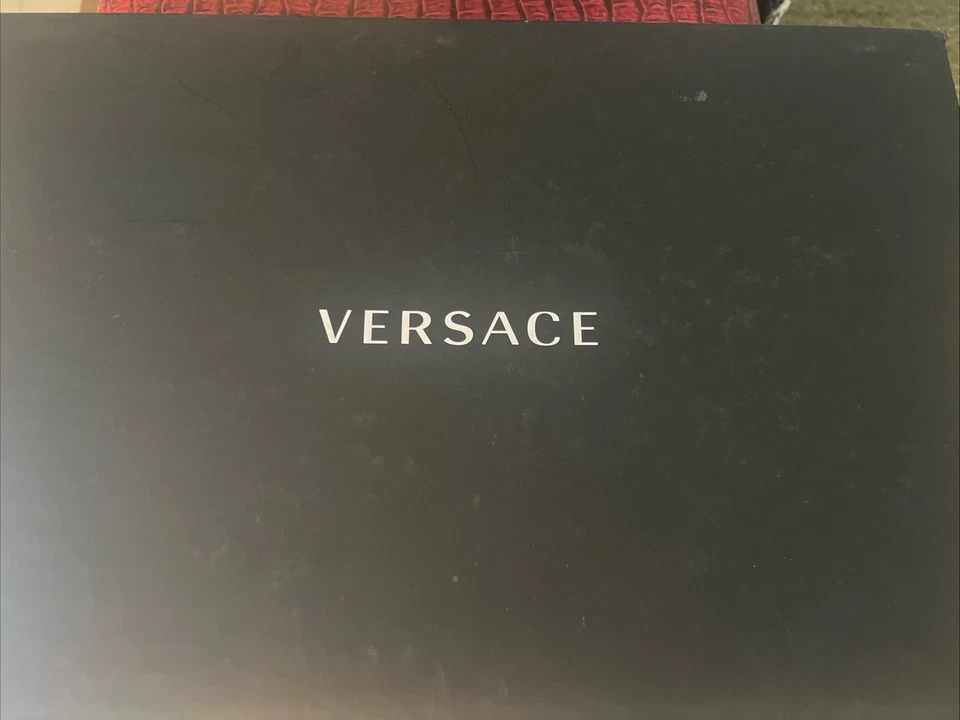 Versace Queen Sheet Set Barocco Cotton Sateen Gold White New - Image 4 of 4