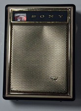 1960s Transistor Radio Sony TR 730 W/ Leather Case Makes Noise