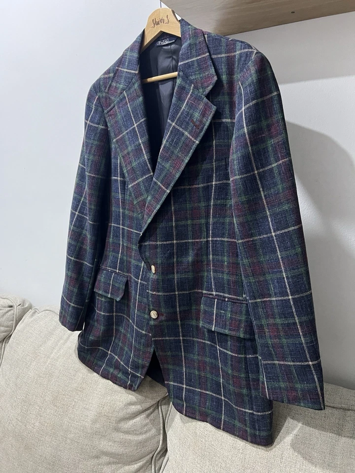 Abrigo Blazer Deportivo Vintage Años 70 Polo Ralph Lauren Para Brittany Ltd Lino 39 40 R Foto 4 de 4