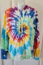 Peloton, Spiritual Gangster Unisex Hoodie, Rainbow Tie Dye, Size - Med