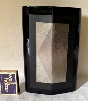 Vase Rosenthal studio-line Porcelaine noire H. Drexler / T. Wirkkala Platinnebel