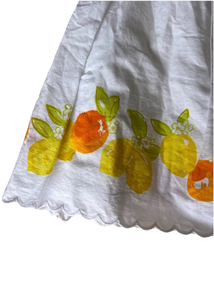 Janie And Jack Girls Skirt Size 4 Oranges & Lemons Cute Cottagecore - Image 3 of 4