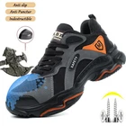 New Safety Shoes Anti-smash Anti-puncture Work Shoes Lightweight Work Sneakers