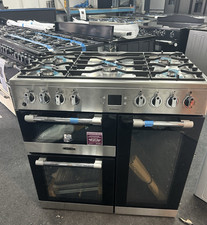 LEISURE Cookmaster CK90F530 dual fuel Range Cooker 90cm 5 Hob 2 Oven - Steel