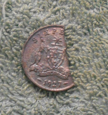 #C4 ZINC TOKEN  MADE TO RESEMBLE  1927  AUST.RALIAN  SILVER  SIXPENCE   COIN