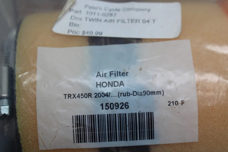 FILTRO ADMISIÓN AIRE CAJA AIRE AIRE DOBLE HONDA TRX450R 150926 Foto 3 de 4