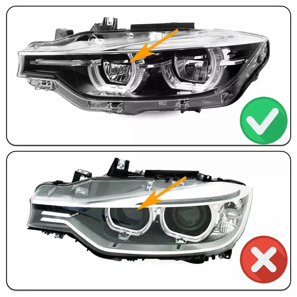 LED Headlight w/o AFS For 2016-2019 BMW 3 Series F30 320i 340i 330i Left Driver - Image 3 of 4