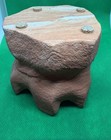 Natural Heavy  Red Rainbow sandstone sculpture candle stick holder  Beautiful — photo 9