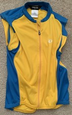 PEARL IZUMI "Richter" Blue/Yellow Sleeveless Triathlon Racing Jersey Mens S
