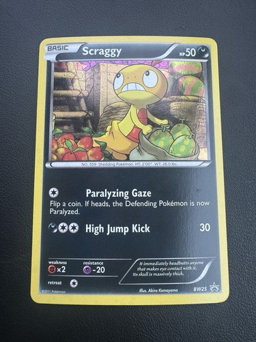 POKEMON TCG SCRAGGY BW25 BLACK AND WHITE PROMO!!