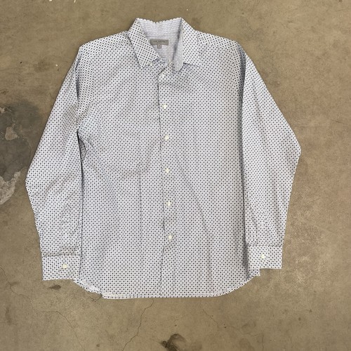 Ted Baker London Herren Hemd Button Down Größe 4 Large blau Muster