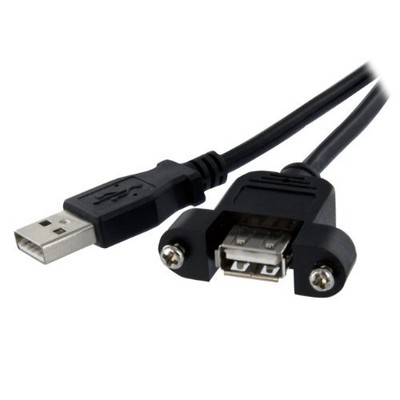 Startech 2 Ft Panel Mount Usb Cable A To A - F/m - Usb For Pc - 2 Ft - 1 Pack -